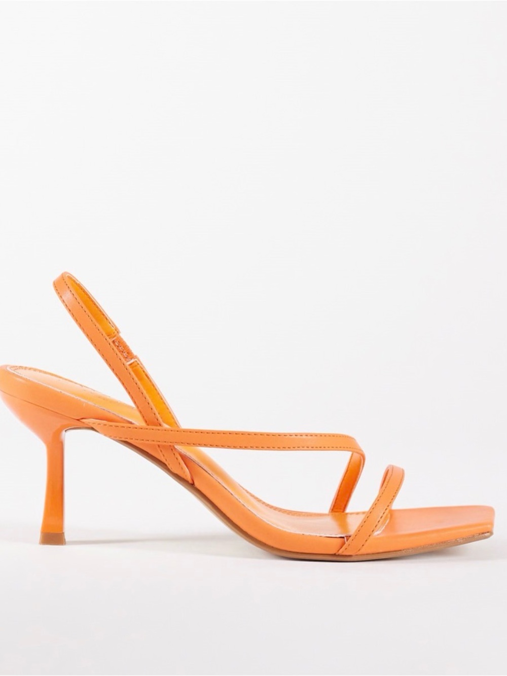 SIMMI London Natasha Orange Strappy High Heel Sandals Size 9